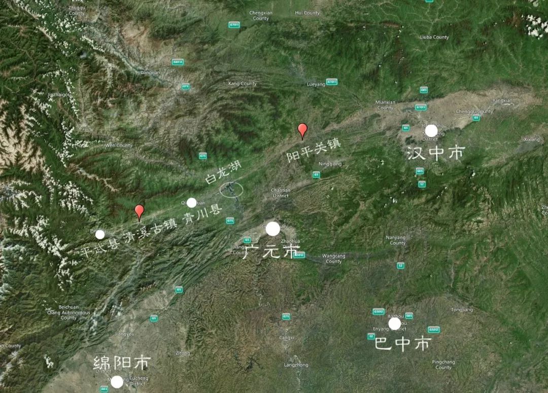 三国时代的入川通道,并没有在阳平关镇转而向南顺嘉陵江河谷而下.
