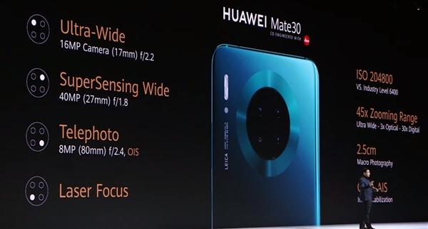 华为Mate 30系列双4000万徕卡四摄加持！7680帧秒杀iPhone 11 Pro Max