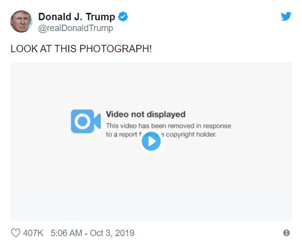 「IT之家」“推特治国”特朗普反被“治”：因侵权问题推特视频被删