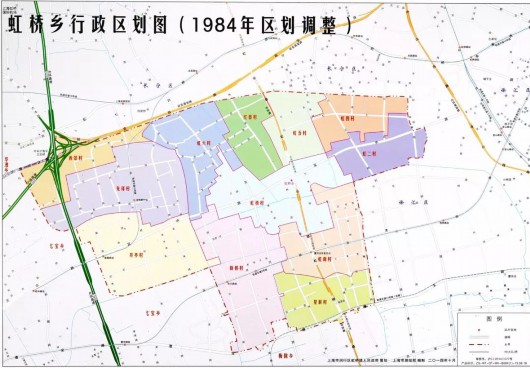 2012年,虹桥镇行政区划图 集镇历史 虹桥地区有3个集镇:虹桥,小闸集