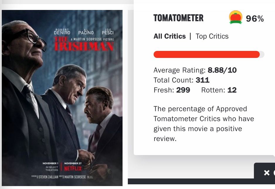 「桃桃淘电影」豆瓣9.1分，《爱尔兰人》真是看到老泪纵横