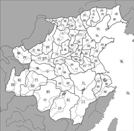 比如秦代划分三十六郡, 东汉划分十三州和唐太宗分十道.