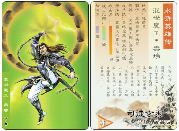 小浣熊童年的记忆第十期:水浒108将61-65珍藏版