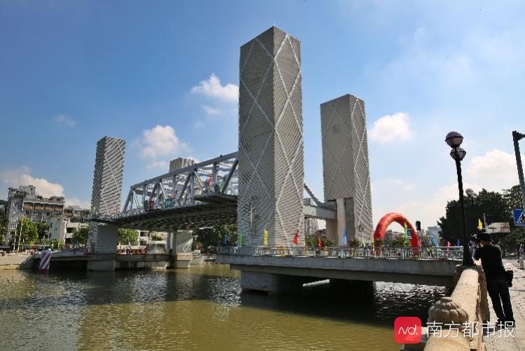 为避让文物建筑,番禺建成广州首座直升式开启桥梁光明大桥