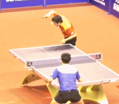 张继科第一杀手锏逆旋转发球四种旋转居然用一个动作发出来