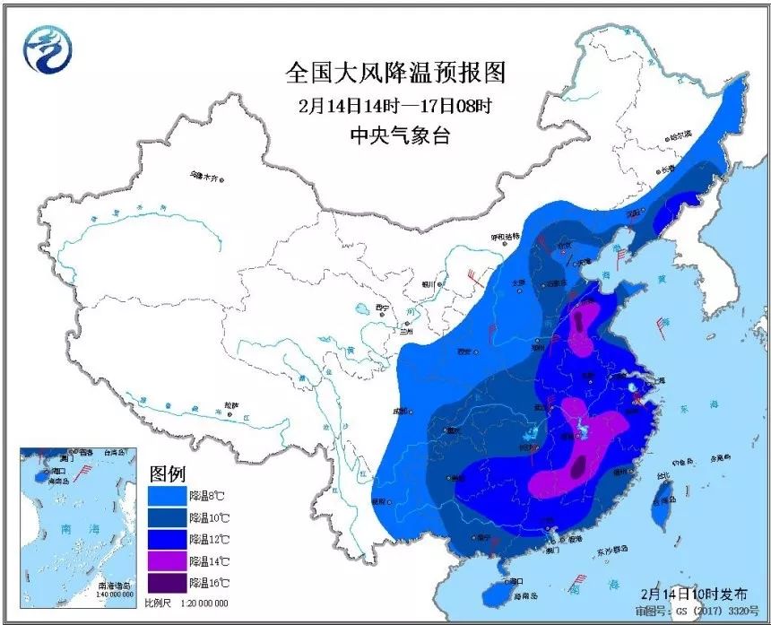 雨雪,降温的"主战场"在北方寒潮黄色预警继续生效中全国穿衣指数预报