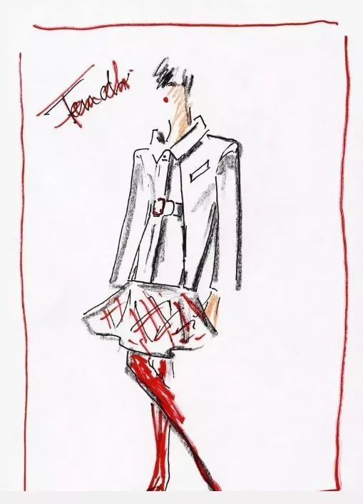 一代大师老佛爷karl lagerfeld!chanel,fendi服装设计手稿公开
