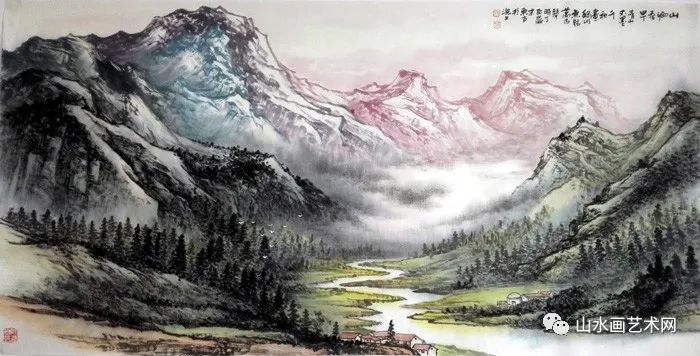 画家刘东方山水画作品系列网展:一蓑烟雨任平生