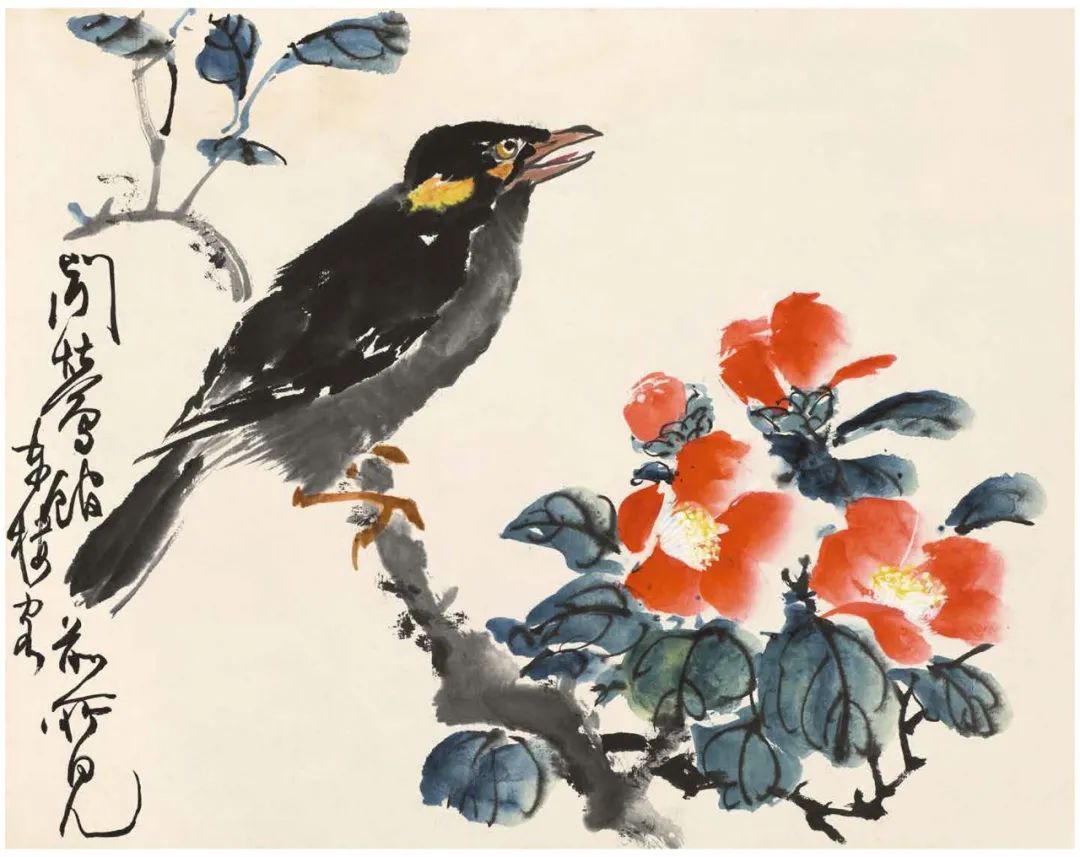 陆抑非课徒稿 禽鸟花卉(十八之一)