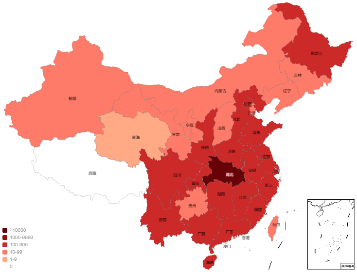 出院47例全国疫情图贵州转为浅红色