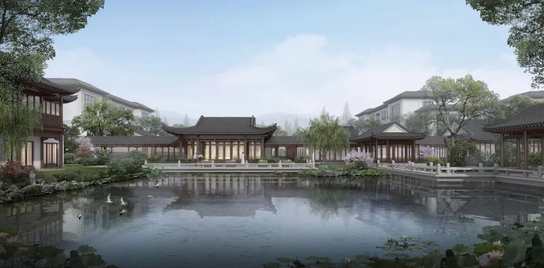 小酒馆,书吧复合一体的 生活美学馆; 合肥桃李春风小镇中心意向效果图