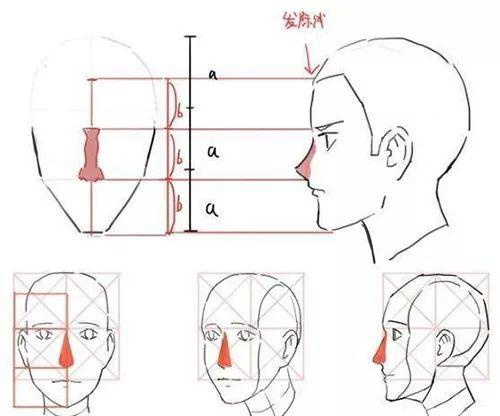 动漫人物脸部五官画法