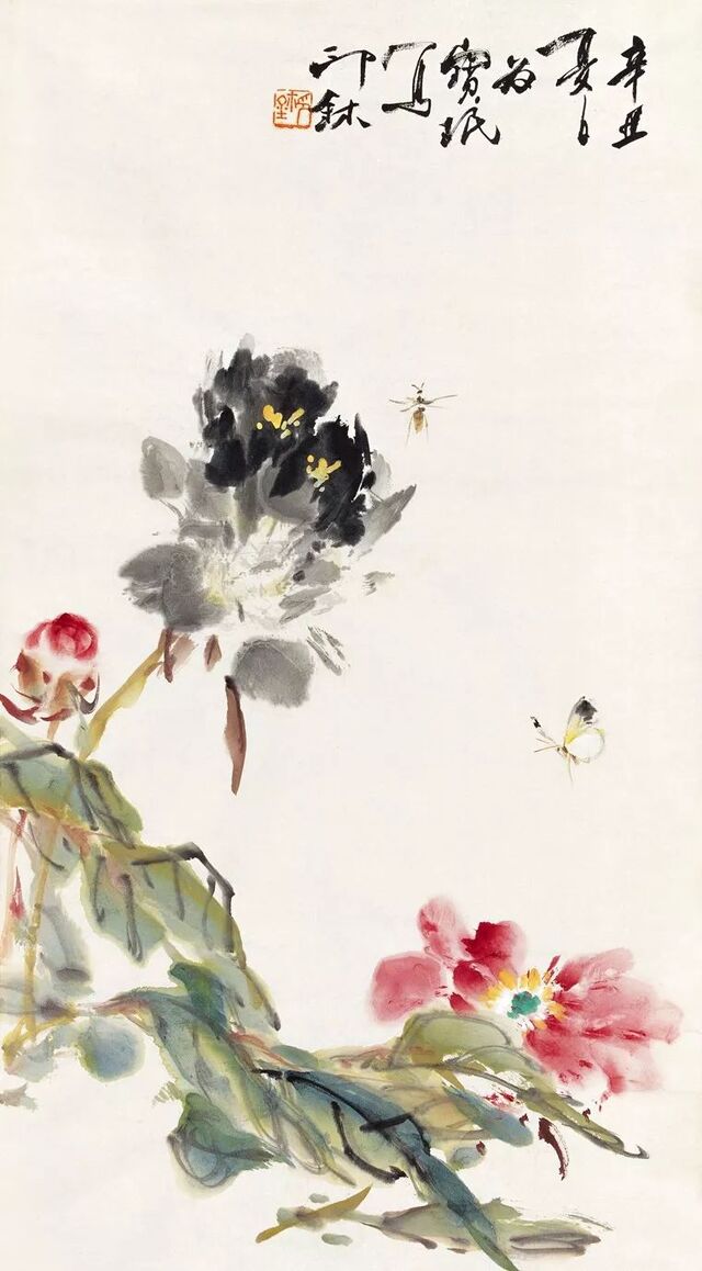 萧朗百幅牡丹芍药图润秀典雅爽劲大气