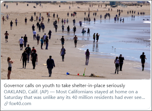 美8州宣布“居家隔离令”，影响三分之一美国人