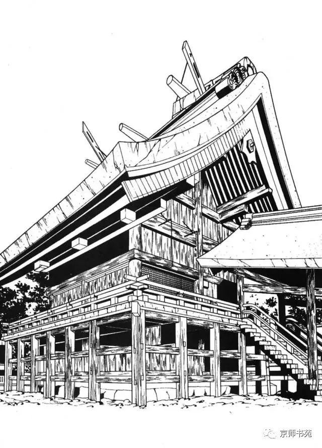 古风建筑线稿
