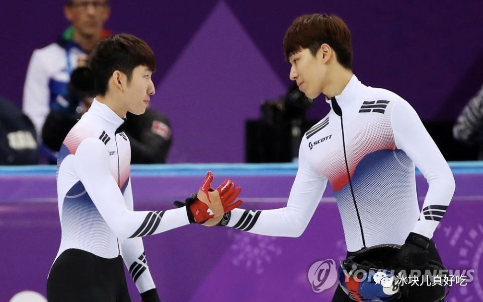 平昌冬奥会上,黄大宪(左)和林孝俊既是队友又是对手