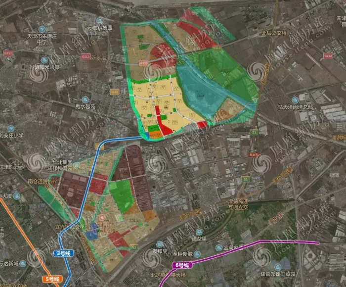 天津北辰环内板块超详细规划总面积超2700万㎡