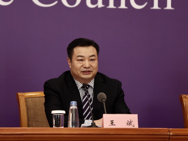 商务部消费促进司负责人王斌(摄影/本报记者 车亮)