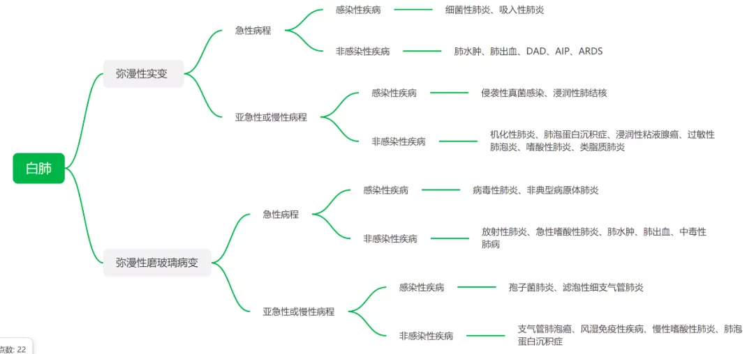 图3:白肺思维导图(点击托图片可放大) 下面再来看几个病例,感受一下