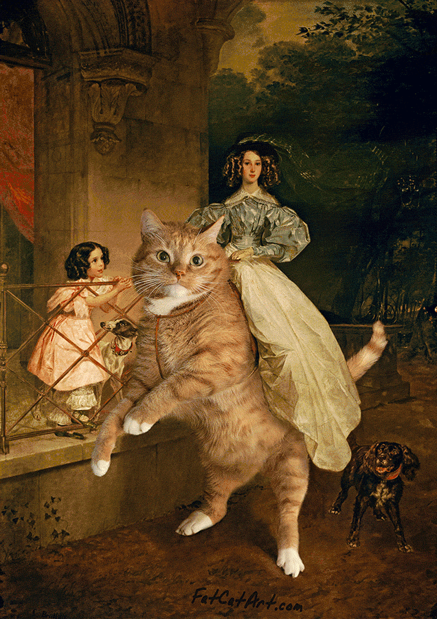艺术家把橘猪画进名画里,简直萌得不要,这创意必须给满分