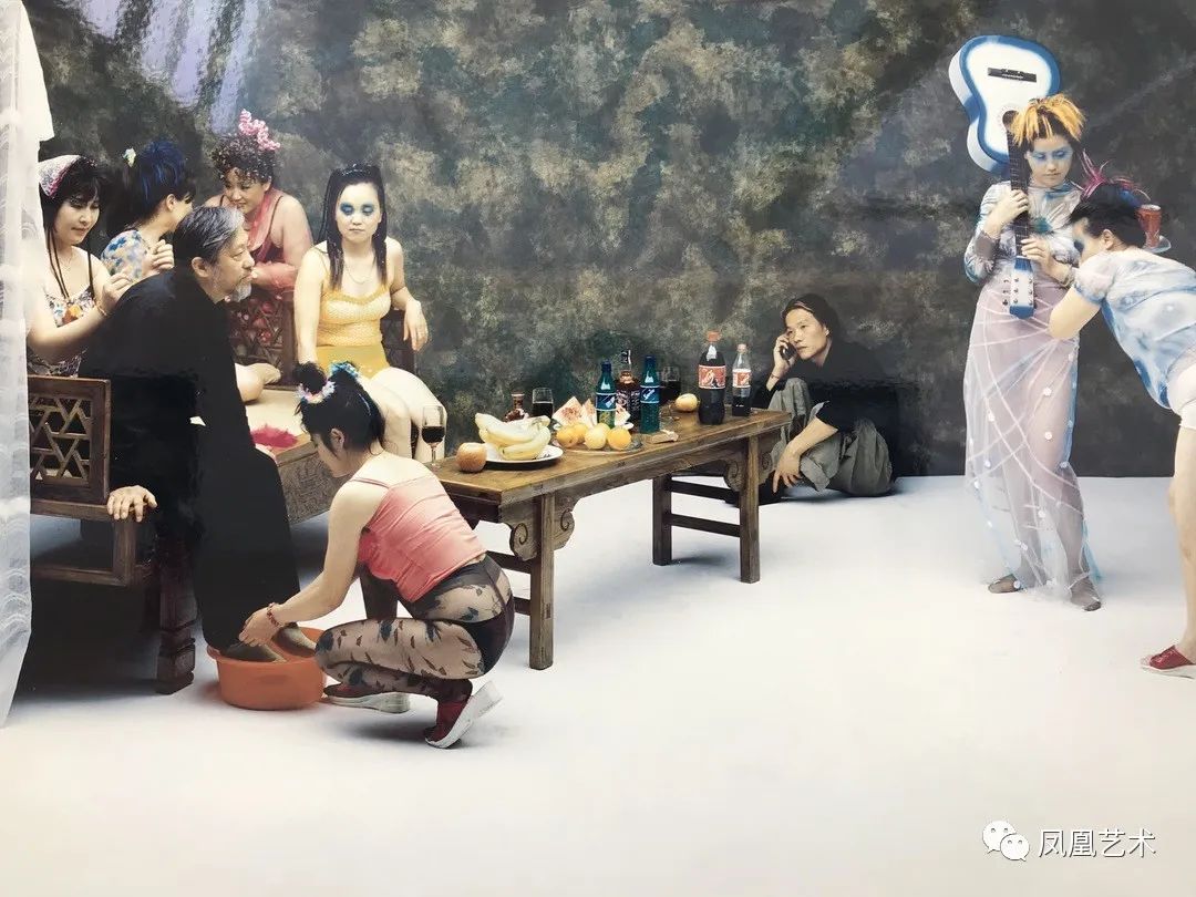 《老栗夜宴图》(局部),                  在当代唐人艺术中心第