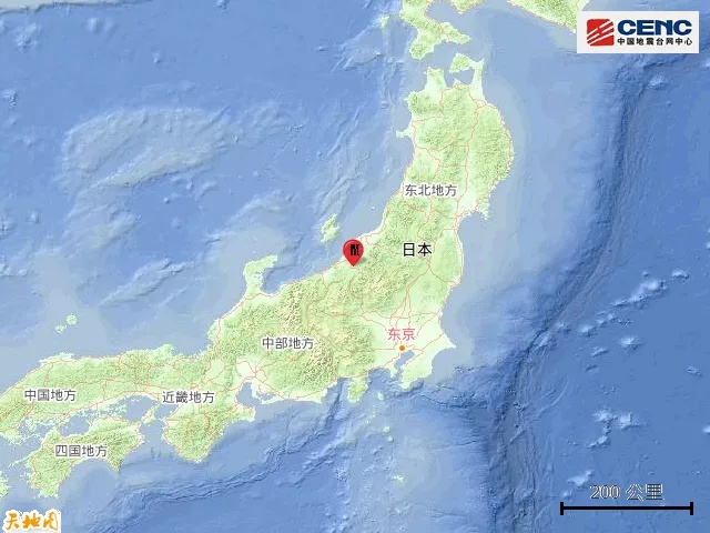 日本本州岛发生52级地震