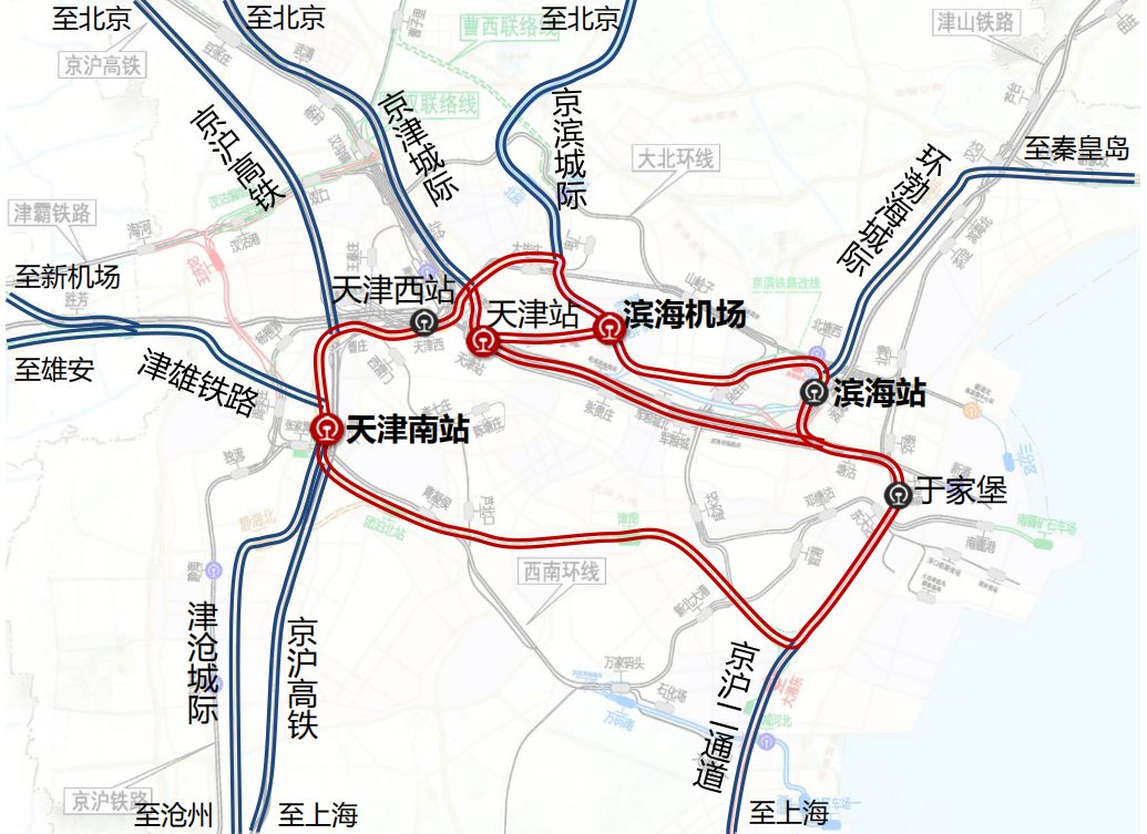 天津滨海机场已经确定要将建设t3航站楼,同时将京滨铁路和京津城际