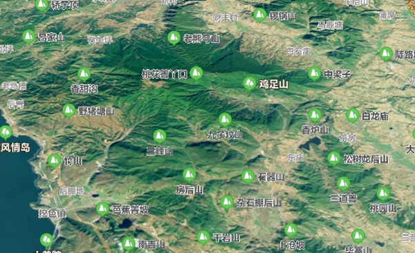 鸡足山地形图