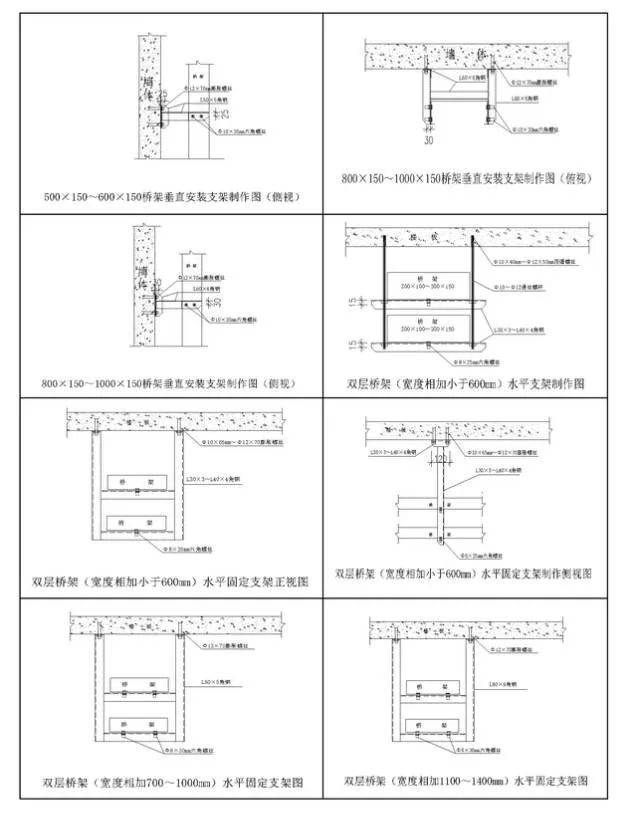 管道支承件与桥架支吊架制作安装图例