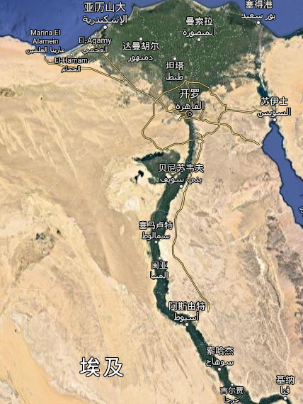 埃及卫星地图.图片