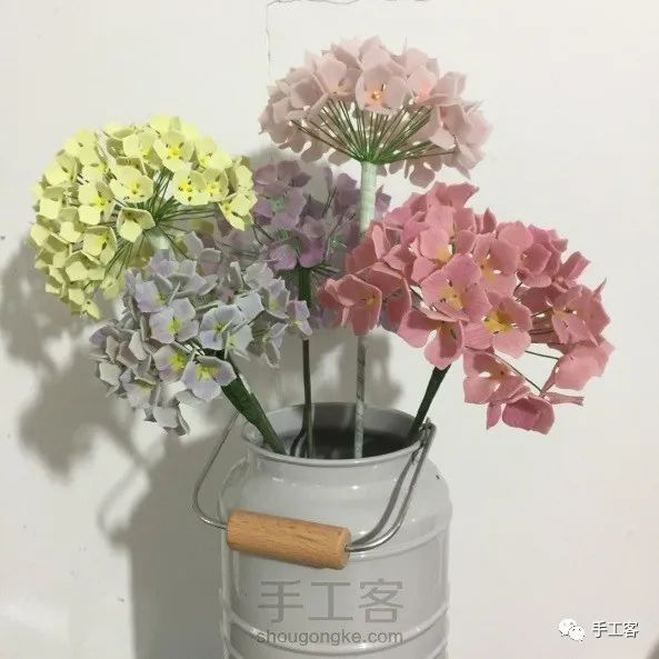 树脂粘土手作绣球花教程