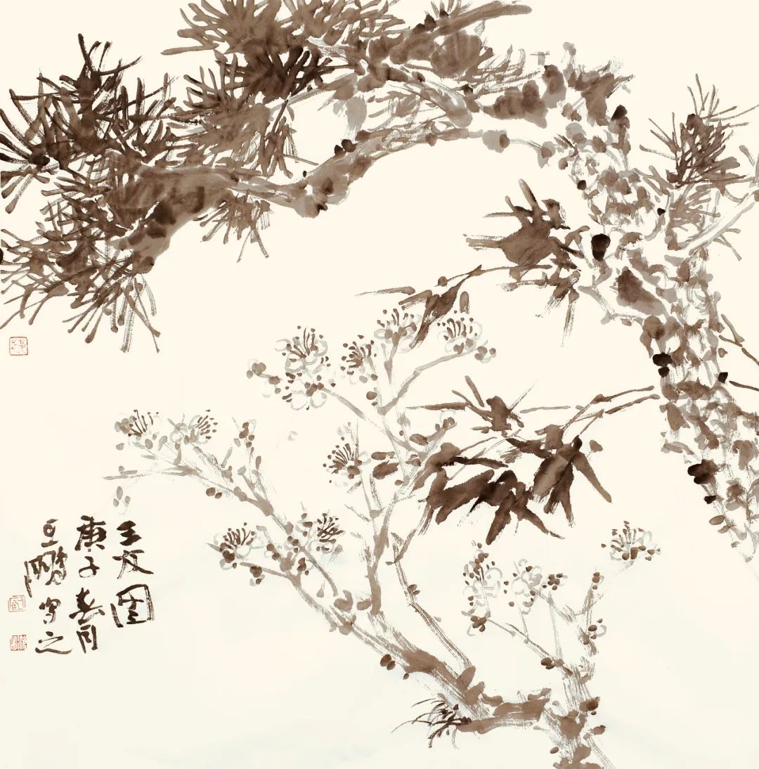 《三友图》 68×68cm 2020年 纸本设色