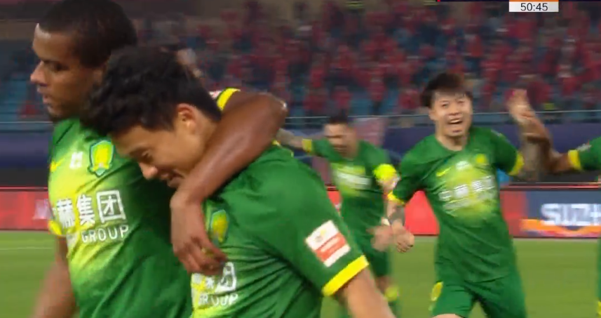 gif:池忠国补射破门!国安2-0上港