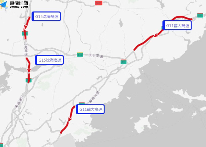 g11鹤大高速201国道出入口到新星街出入口,老虎屯大桥到s23大窑湾疏港