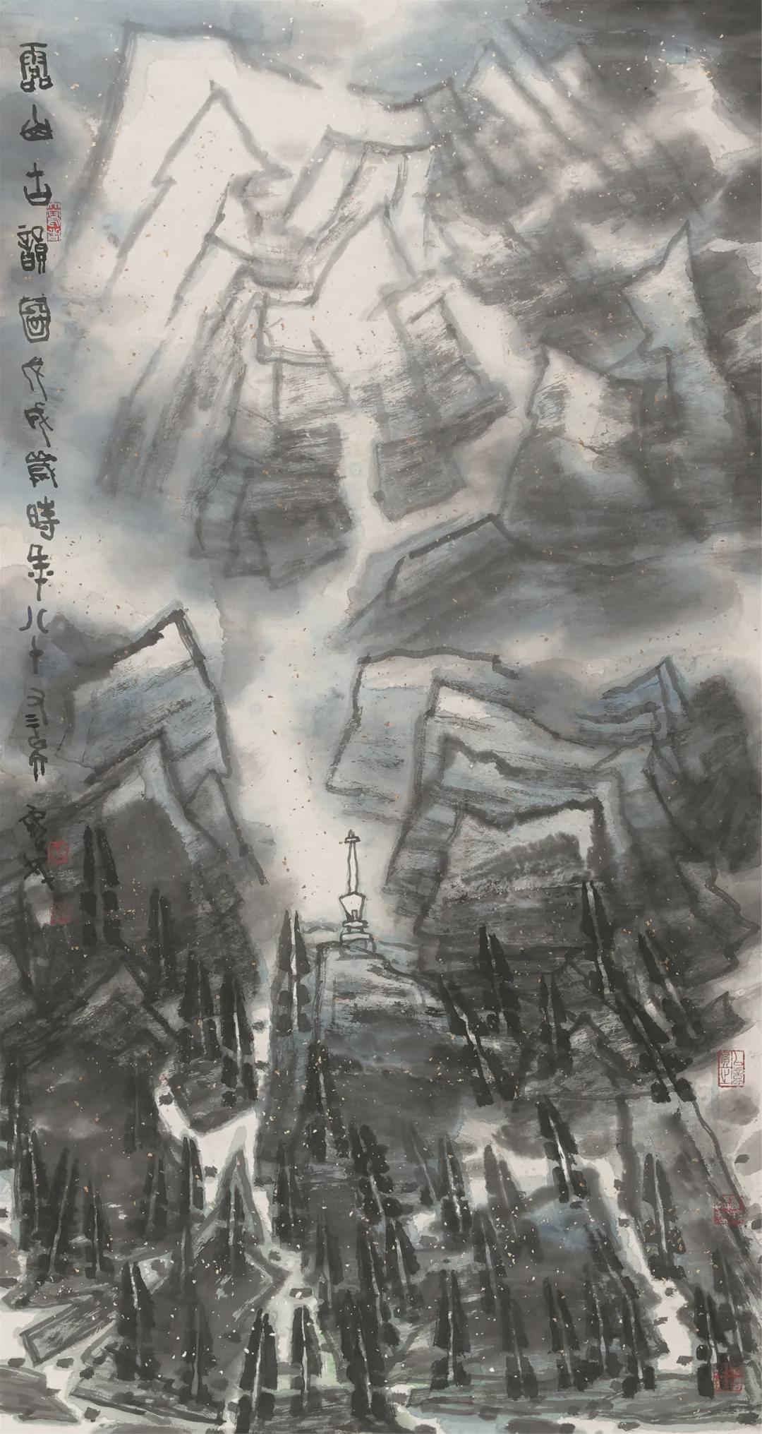 崔振宽 伟岸之五 中国画 248.5cm×126cm 2019年