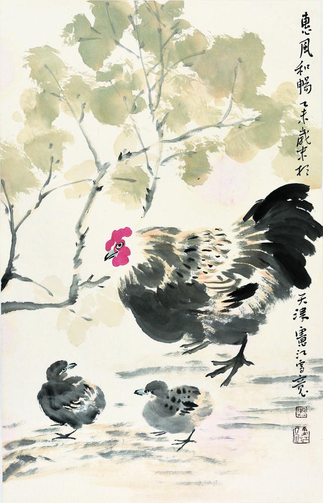 当代著名花鸟画家孔宪江作品欣赏