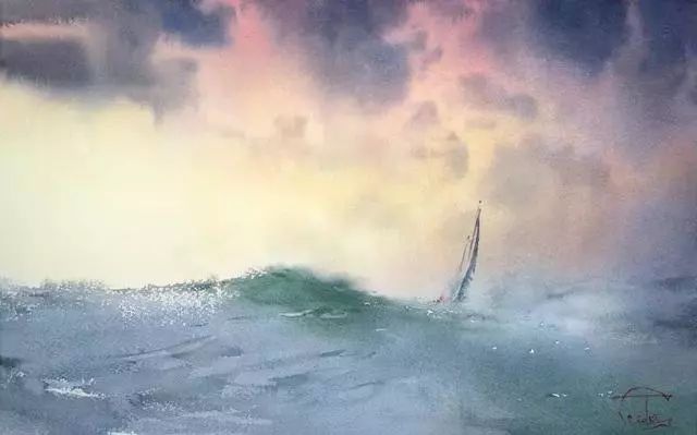 水彩画家sergey temerev的风景画