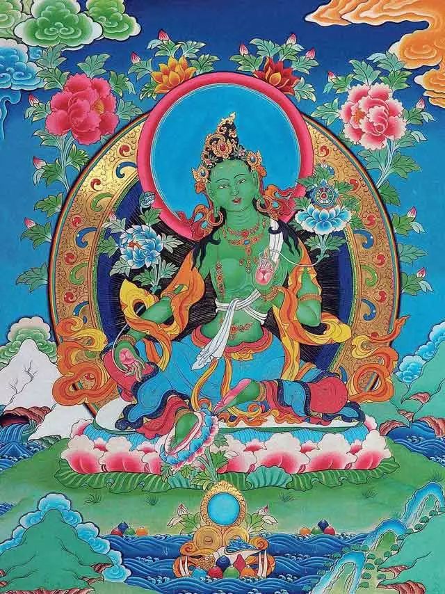 据佛经记载,绿度母法门乃满愿及除障最深奥的法门.
