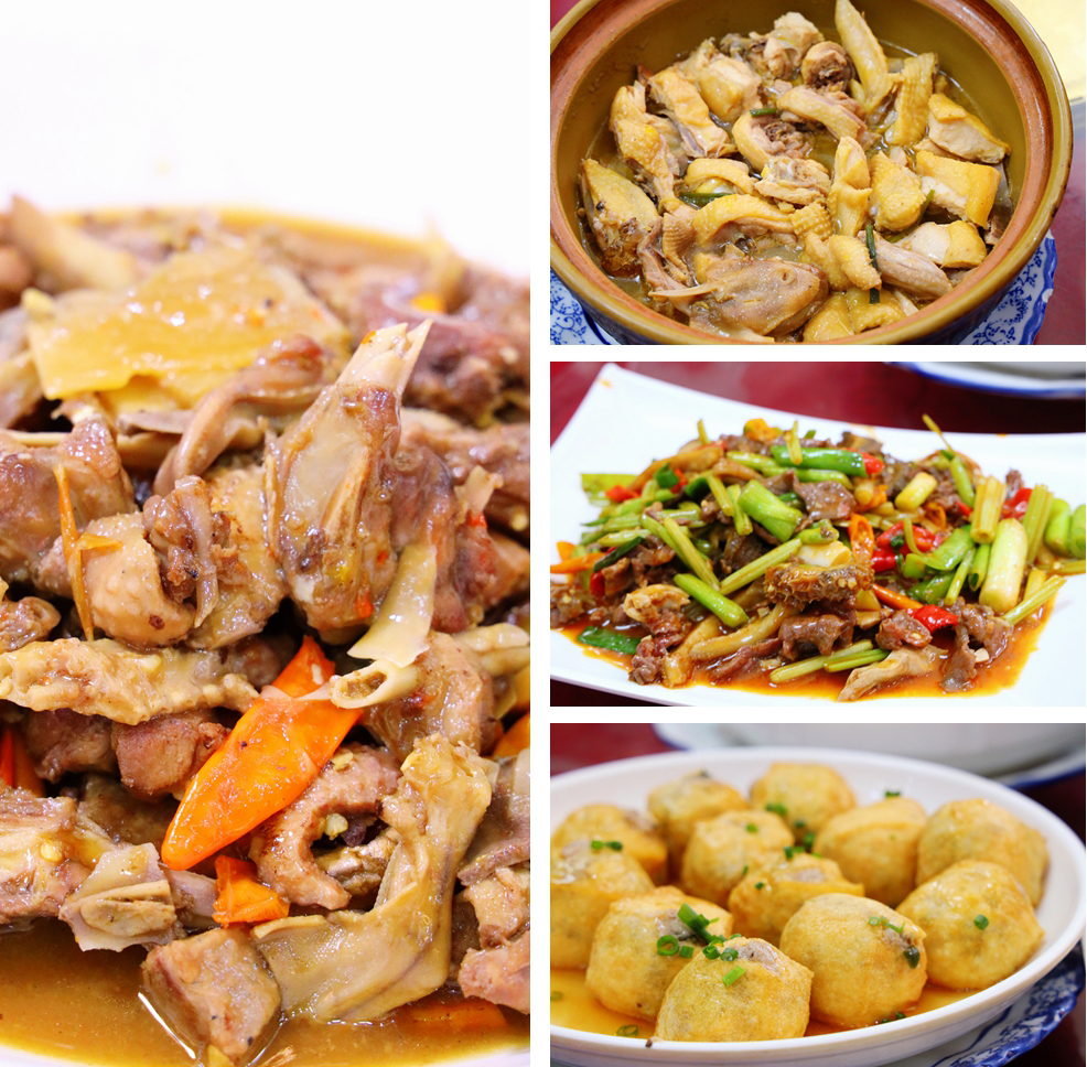 南雄菜属于客家菜系,又跟传统客家菜有点不同,口味偏酸辣,以猪肉和