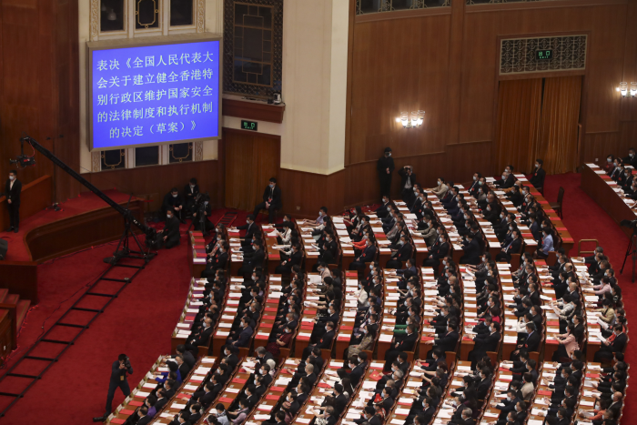 5月28日,十三届全国人大三次会议以高票表决通过全国人大涉港国安立法