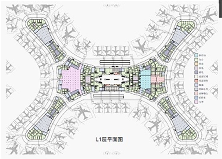 江北机场t3b航站楼楼层平面示意图据《公告》显示,本项目业主为重庆
