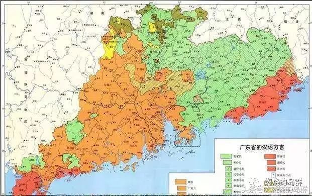 图3. 广东省的方言区域