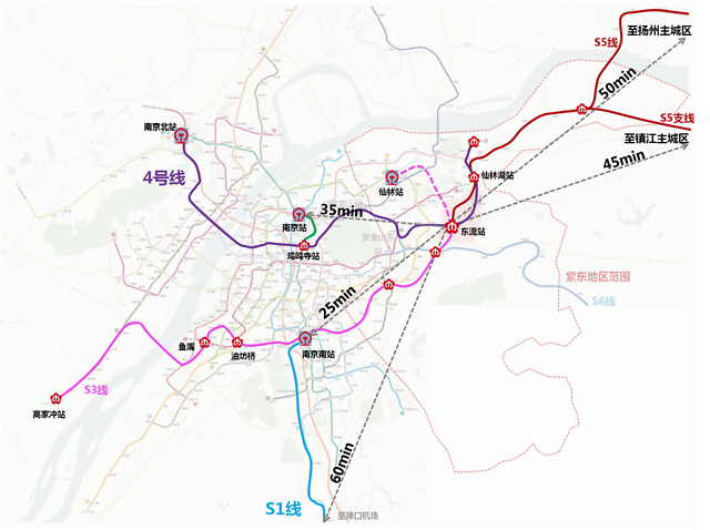 2,宁和城际s3北延线直通仙林