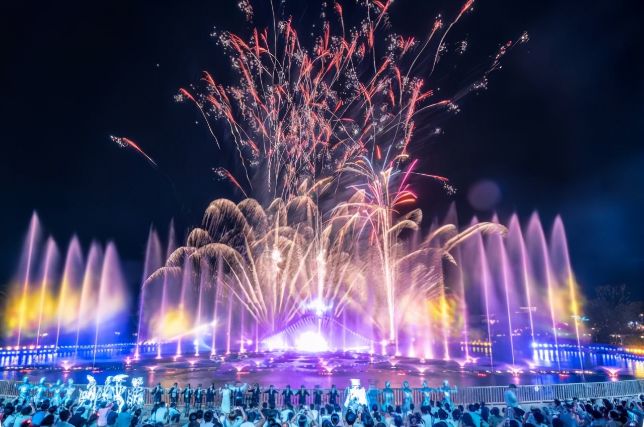 音乐喷泉 大型灯光秀,石燕湖光影水秀表演点亮星城!