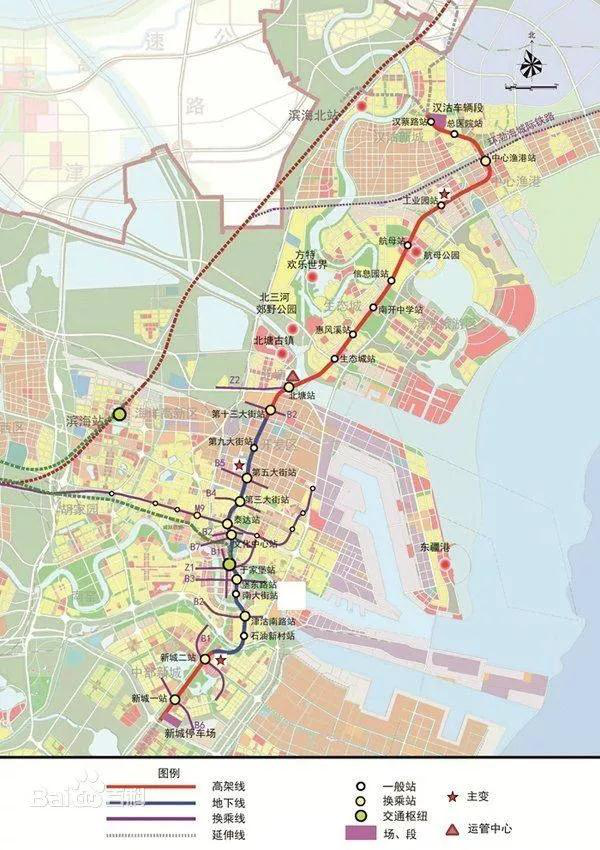 随着滨铁2号线的建设投运,能够实现滨海新区的南北互通,串联起热点