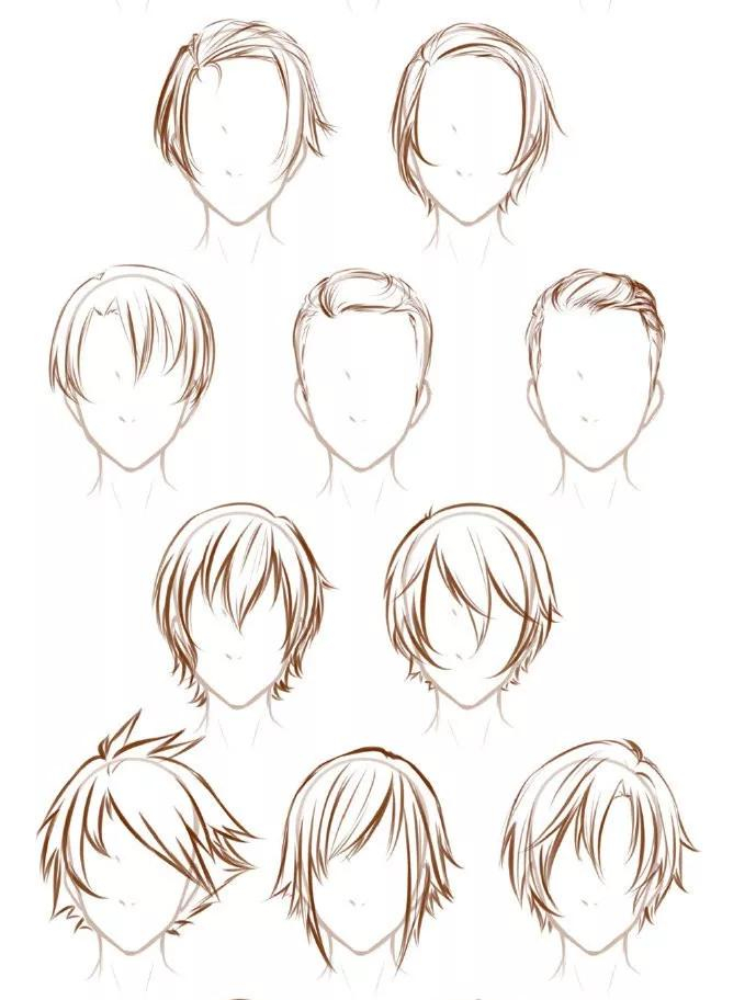 各种男生女生发型绘画素材参考
