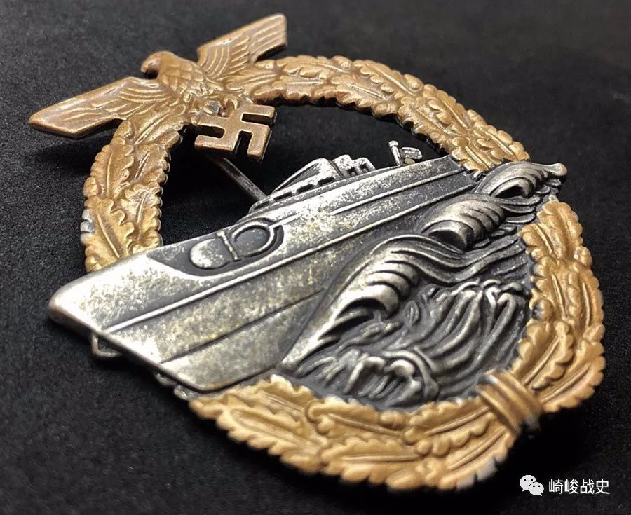 德国海军快艇作战徽章,这是s艇部队的专属荣誉.