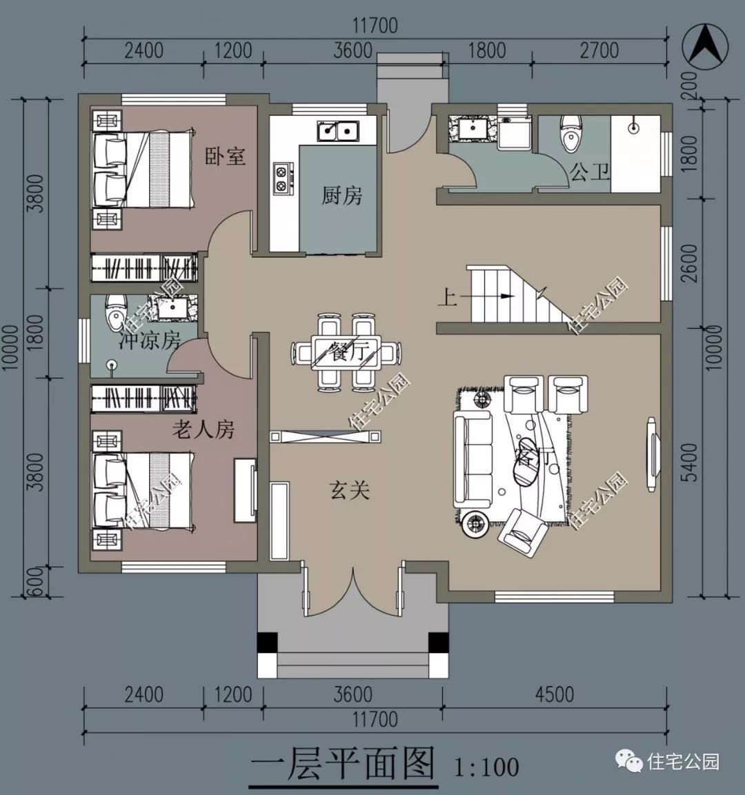 6米宽10米长的户型图,6米x10米农村户型图 10套占地120平的农村住宅户型图,造价30万起