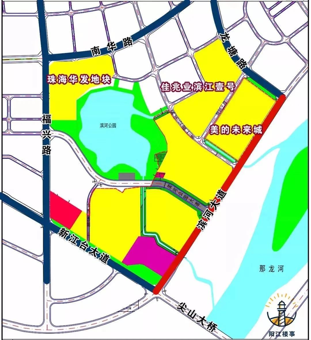 交通道路四通八达, 北上阳东,左下城南,右上雅韶高速,成为阳江的城市