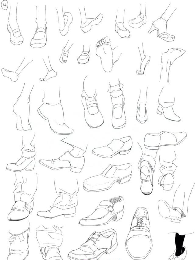 二次元鞋子画法教程常见的鞋子绘制画法